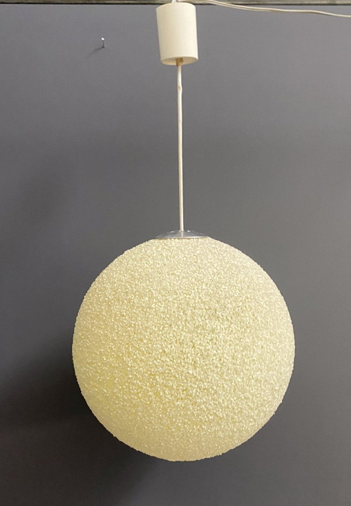 Lampe à boule Suger en jaune par John et Sylvia Reid pour Rotaflex 1960s
