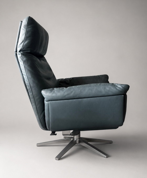 2x FSM Shelby Relaxfauteuils — Petrol Nappaleder – Fasem, Verstelbare relaxstoel, Leather, Metal (photo 13 of 15)