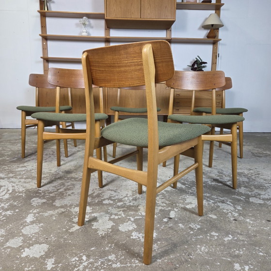Image 1 of 6x Vintage jaren 60 Deense eetkamerstoel Scandinavisch retro