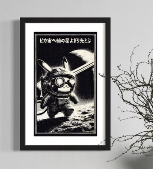 Kunstwerk Pikachu (Pokemon) Space Voyage