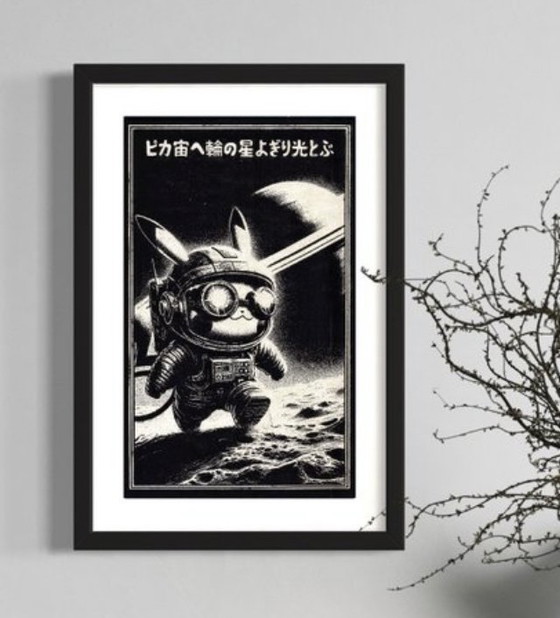 Image 1 of Kunstwerk Pikachu (Pokemon) Space Voyage