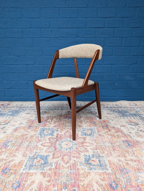 4x Chaises Design Vintage, Henning Kjærnulf, Années 60 – Chaises de salle à manger, Wool (photo 6 of 18)
