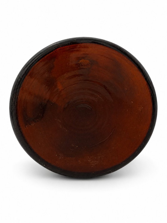 Amberkleurige glazen apothekersfles uit de eerste helft van de 20e eeuw. – Decoratieve objecten, Glass (photo 4 of 5)