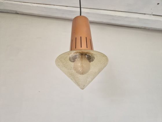 Image 1 of Deux lampes pendantes vintage de l'ère atomique