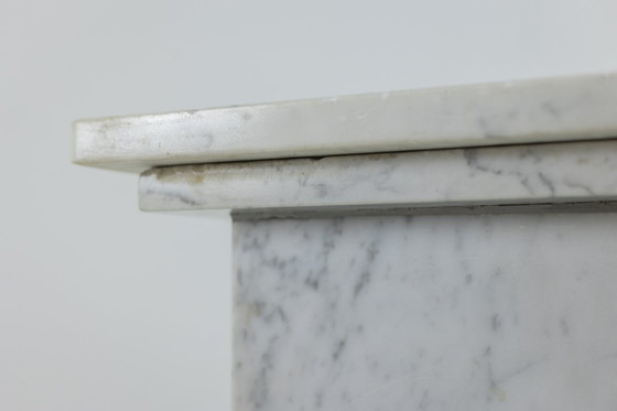 Image 1 of Pair of Art Deco columns in white marble, 20th century