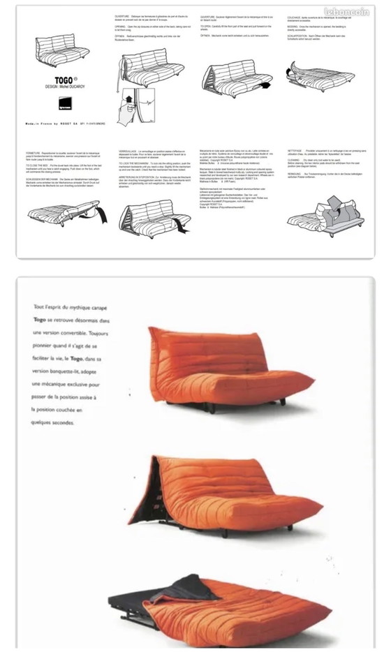 Image 1 of Divano letto Ligne Roset Vintage Togo