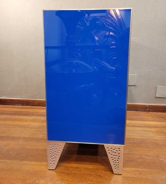 Image 1 of Cómoda en Cristal Azul, Estilo Art Déco, S. XXI