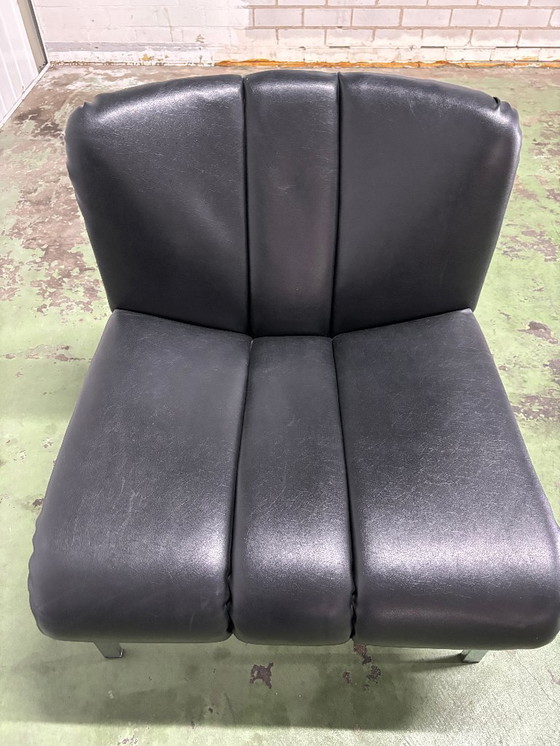 Image 1 of Leather Lounge Chair by Hans Eichenberger for Girsberger, 1960