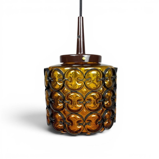 Suspension en verre vintage