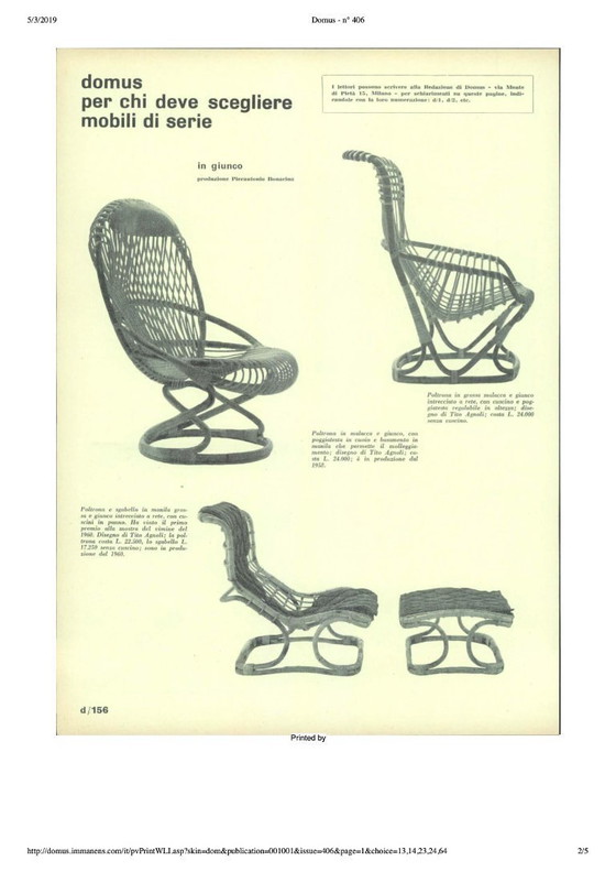 Fauteuil van rotan en gevlochten riet, jaren 60 – Rattan (photo 14 of 14)