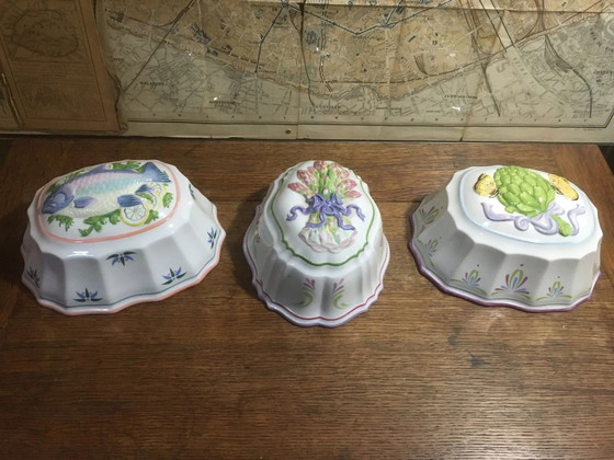Decorative jelly mold "the blue cord" – Storage cabinet, Porcelain, Vintage (photo 13 of 13)