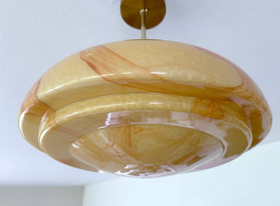 Image 1 of Lampe pendante en verre Art Déco