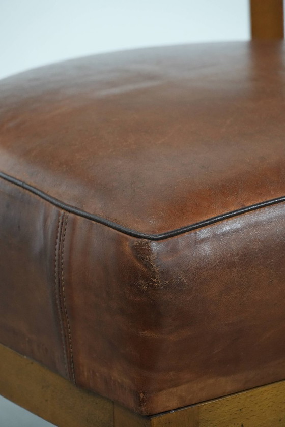 Image 1 of 2 x Vintage design cocktail chair/armchair made of sheepskin