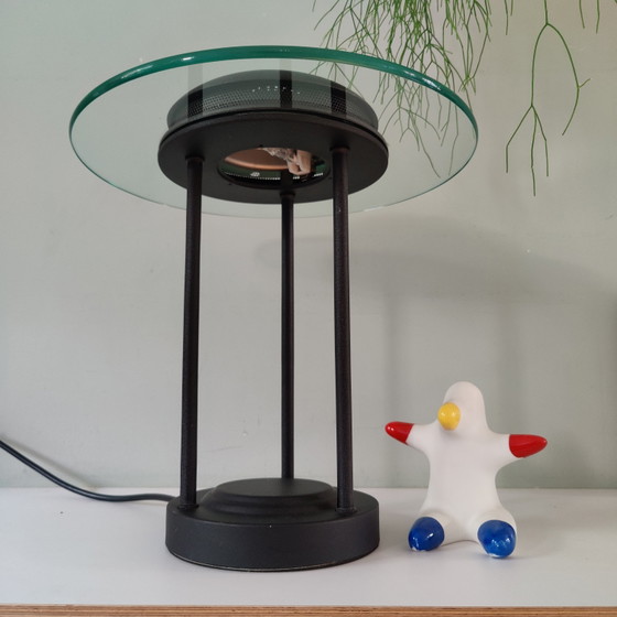 Lampada da tavolo vintage postmoderna a forma di UFO | Mors International Deventer | Stile Memphis, anni '80 (photo 3 of 14)