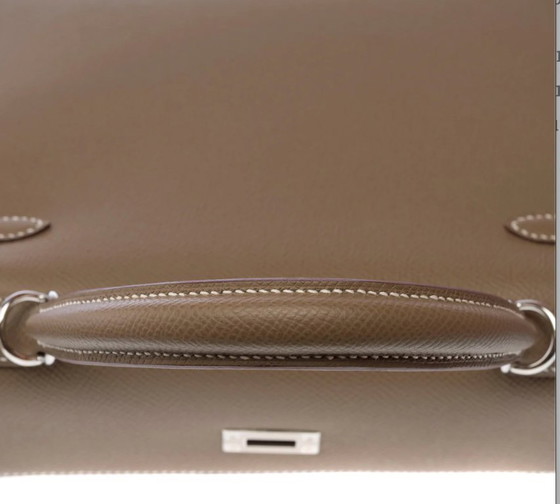Image 1 of Borsa HERMES Kelly 25 in pelle étoupe - 103212