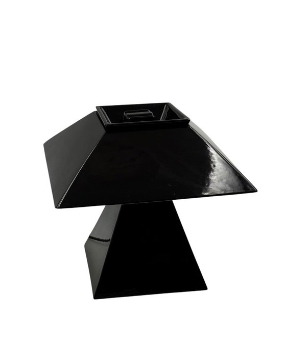 Image 1 of Lampada da tavolo in ceramica nera Space Age, Italia, anni '70