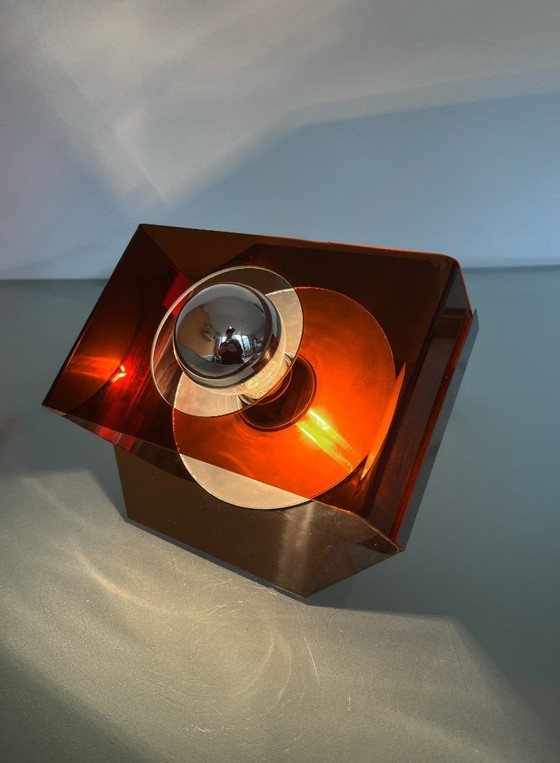 Image 1 of Vintage Dijkstra Space Age Plexiglas Wall Lamp