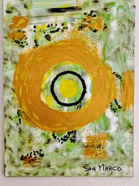 Enzo San Marco - Centrifugaal - Schilderij van de kunstenaar – Schilderijen & Tekeningen, Canvas (photo 7 of 15)