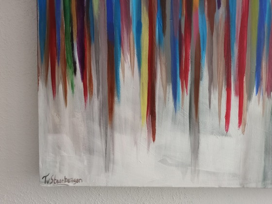 Image 1 of Tineke van Steenbergen Happy Colours, 100 x 100 cm