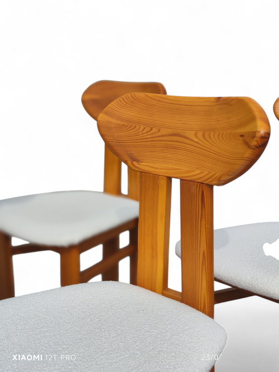 Image 1 of Set of 6 Danish pine chairs