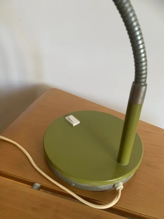 Lampe de bureau vintage Space Age, Années 70, Métal, Vert, Mid Century Modern (photo 10 sur 10)