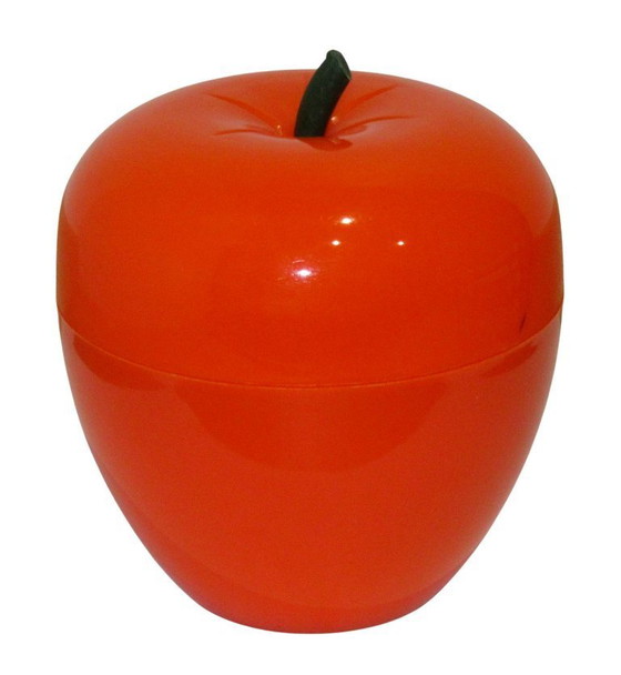 Image 1 of Secchiello per il ghiaccio e cubetti di ghiaccio color mela-arancio, design anni '70