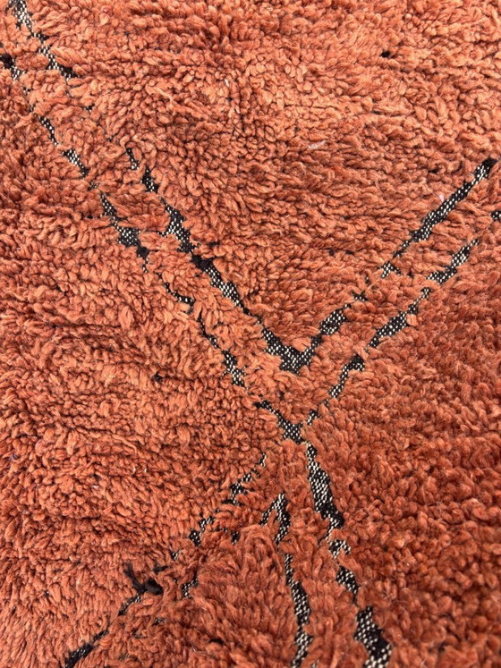 Image 1 of Moroccan Rug Handmade Wool Rug Beni Ouarain Style Berber Rug Boho Rug Neutral Brown Rug Minimalist Area Rug