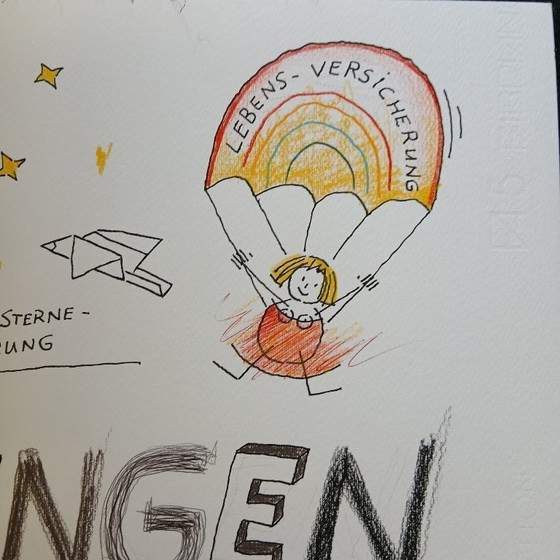 Image 1 of Schlote, Wilhelm - Assicurazioni - Disegno originale - firmato UNIKAT