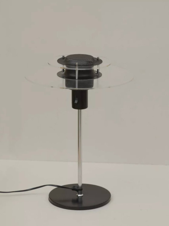 Image 1 of Postmodern lamp in metal and plexiglass Cirkel vintage Ikea 1990