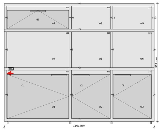 Image 1 of Buffet Tylko en placage chêne avec portes et tiroir.