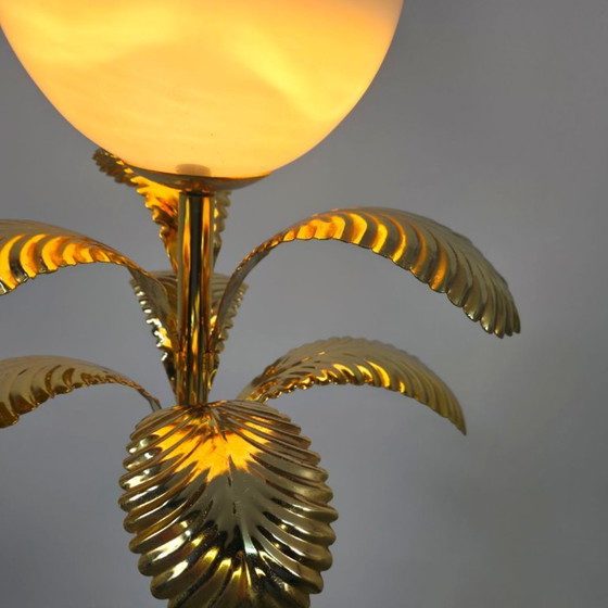Image 1 of LS Italy gold palm tree lamp table model gilded 70s
