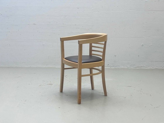 Sillón “Charles” de Jan Kurtz en madera de haya y cuero, 2012. – Sillas auxiliares, Leather, Wood (photo 10 of 12)
