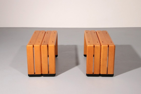 Image 1 of Italian Beechwood Benches from 1960 – Timeless Mid-Century Seating