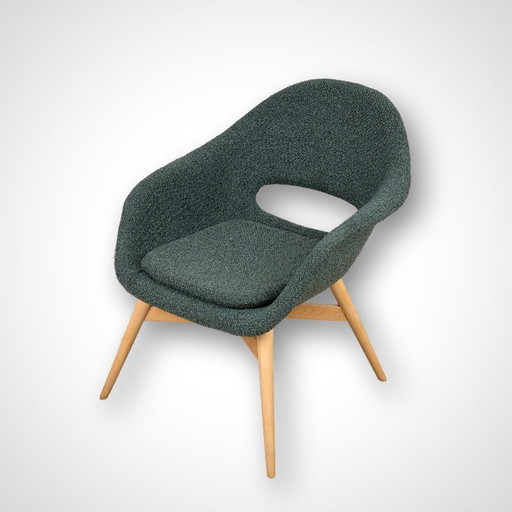 Vintage Shell Lounge Chair van Miroslav Navratil, jaren 60, Tsjechoslowakije