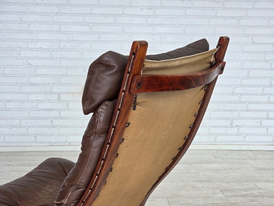 Image 1 of Années 1970, design norvégien d'Ingmar Relling, fauteuil lounge, modèle « Siesta ».