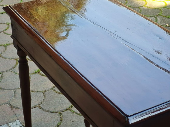 Tavolino scrittoio da centro in legno tinto – Console (photo 4 of 7)