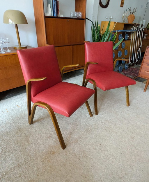 Set vintage di 2 poltrone, modello Koncave di Paul Bode.