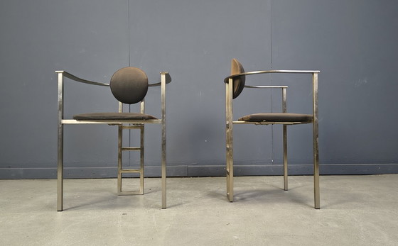 Image 1 of Post modern dining chairs by Belgochrom, set of 6 - 1980s