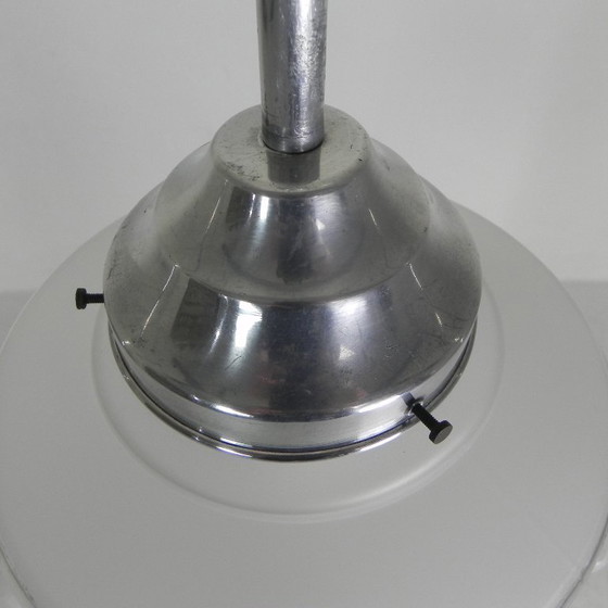 Image 1 of Lampada a sospensione Art Déco con paralume in vetro smerigliato, anni '30