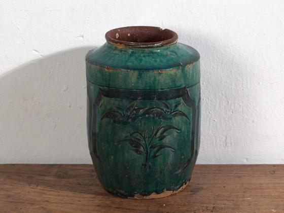 Antieke Chinese vaas met plantaardige details (ca. 1820) #11 – Vazen, Ceramic (photo 36 of 40)