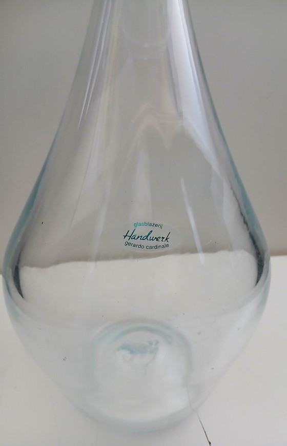 Beautiful hand-blown glass design vase by Gerardo Cardinale, Transparent (photo 2 of 8)