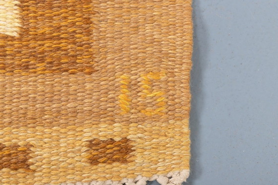 Image 1 of Vintage platgeweven tapijt uit de Doris Leslie Blau collectie van Ingegerd Silow, Zweden.