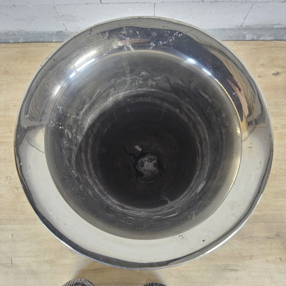 Image 1 of Art Deco Standing Silver-Colored Wine Cooler / Champagne Cooler (Nickel-Plated) / Champagne Holder