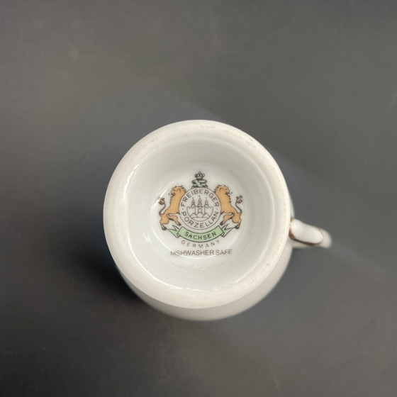 Freiberger Porzellan Mocha Cup with Gold Decoration, Sachsen Germany, Freiberger Porzellan, Sachsen, Crockery (photo 8 of 10)