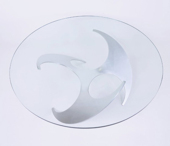 Image 1 of Tavolino "Hélice" in alluminio, Knut Hesterberg per Ronald Schmitt