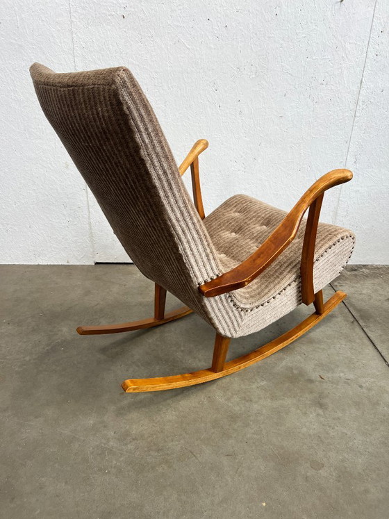 Image 1 of Sedia a dondolo vintage, in teak, Svezia, anni '50