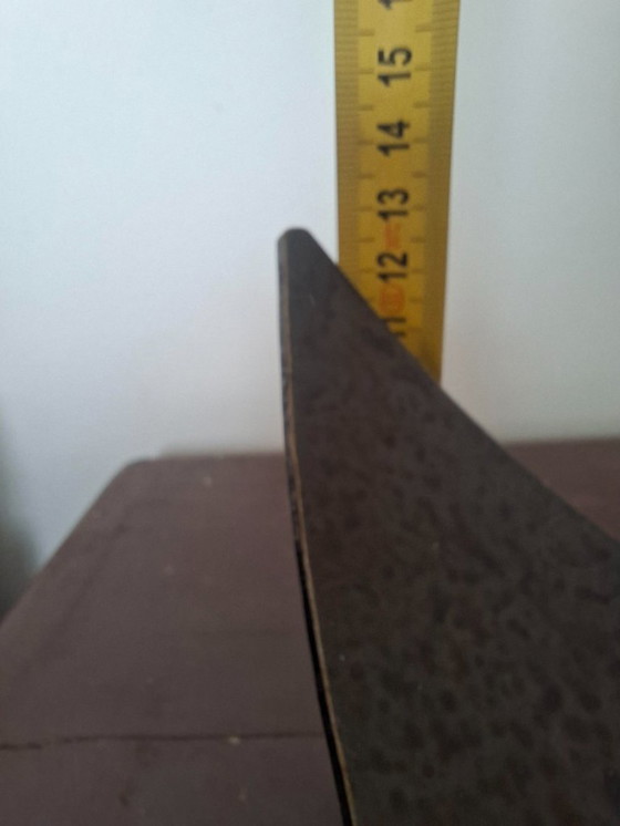 Image 1 of Vintage handgemaakte metalen kandelaar – brutalist, mid century design