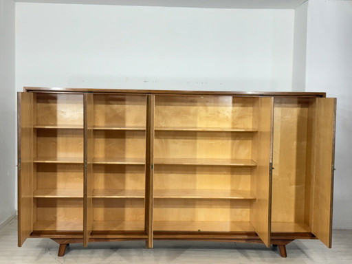 Sehr schöner Vintage Fächerschrank / Aktenschrank / Highboard / Büroschrank / Schrank Mid-Century