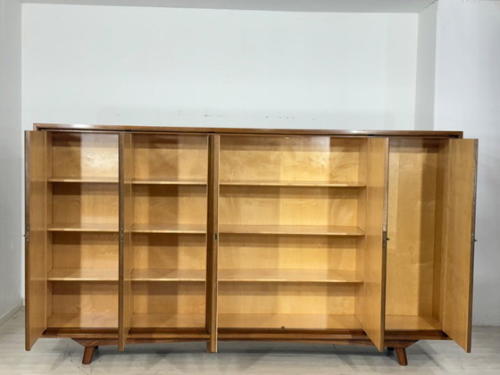 Image 1 of Prachtige vintage kast met vakken / archiefkast / dressoir / kantoorkast / kledingkast in mid-century modern stijl