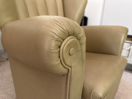 Poltrona English Club in pelle di vitello. – Poltrone, Wood, Calfskin (photo 3 of 7)